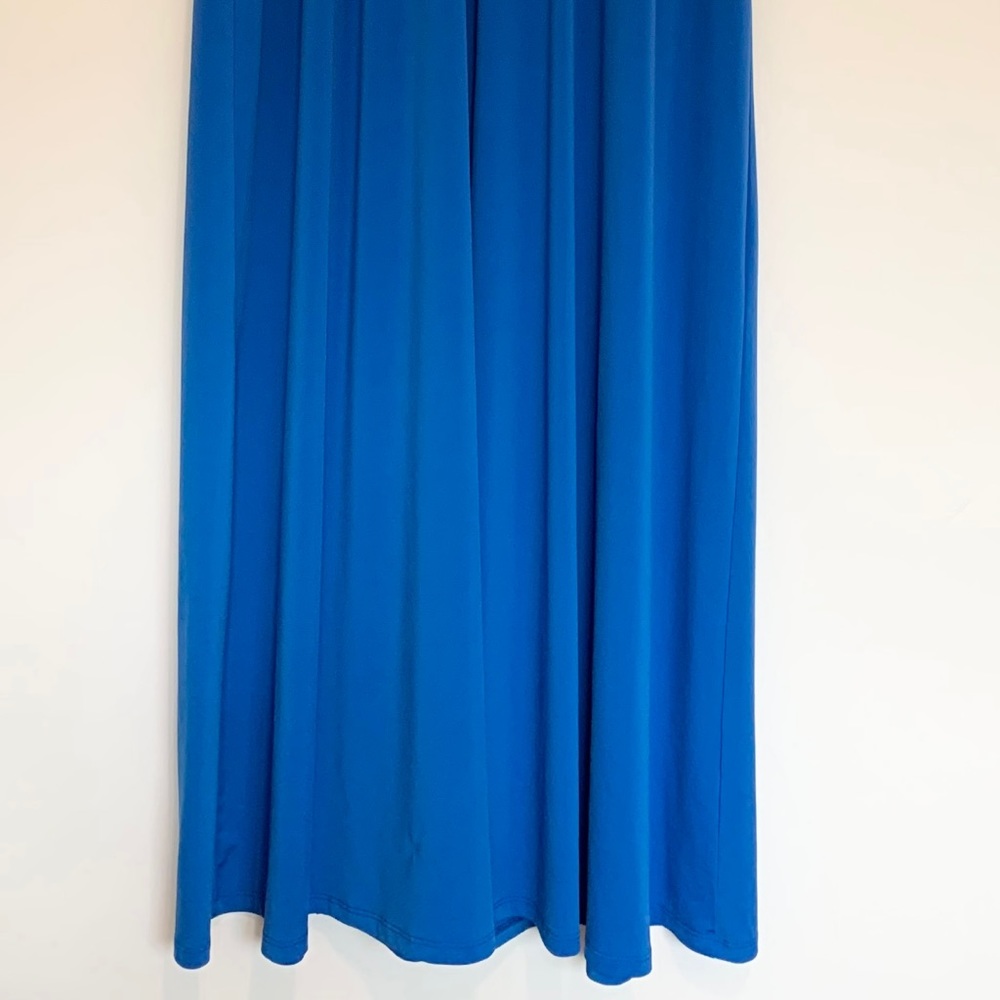 Eloquii Dolman Sleeve Maxi Dress with Slit in Piction Blue - Picture 10 of 10